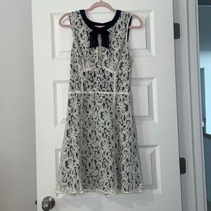 Victoria Secret black and white lace mini dress